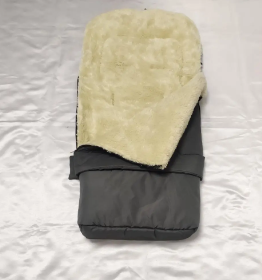 Дитячий зимовий конверт з подовженням у коляску та санки сірий, фото 2