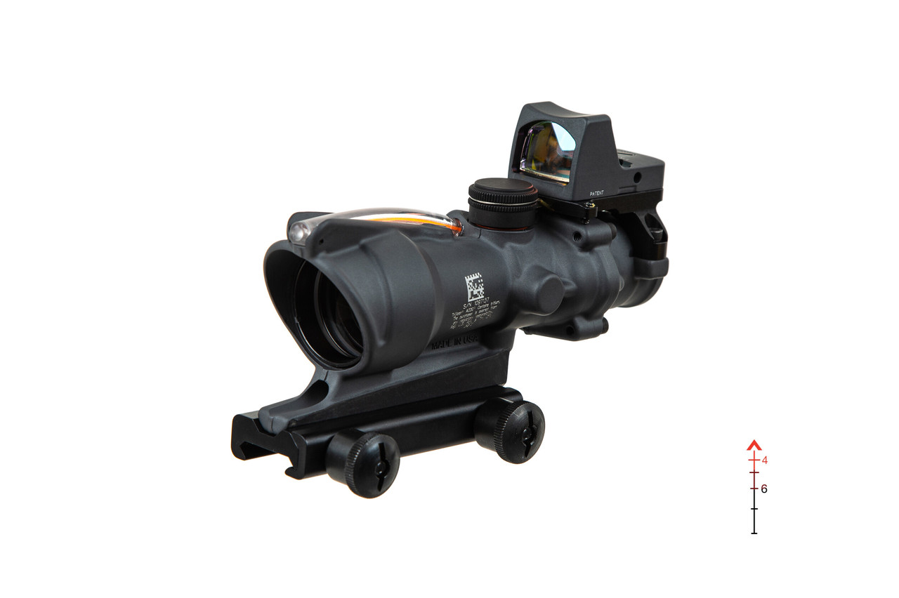 Комплект TRIJICON приціл ACOG 4x32 BAC та приціл коліматорний RMR 3.25 МОА Gray, фото 1