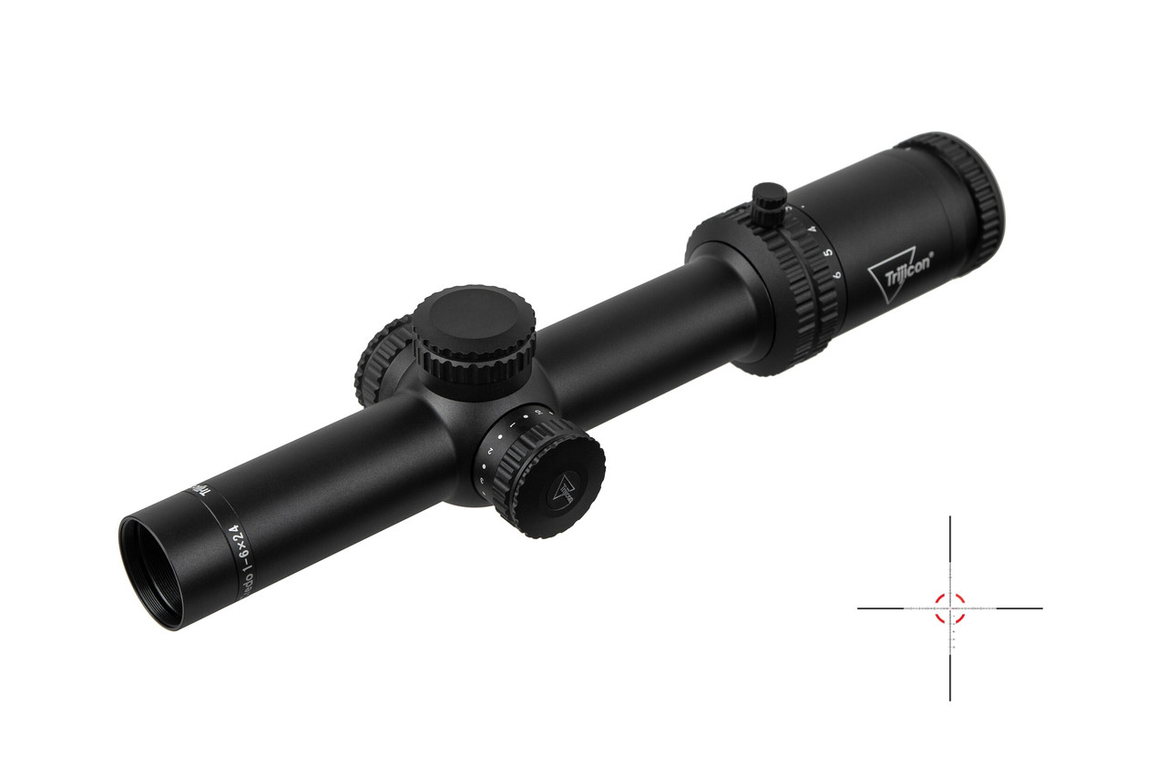 Оптичний приціл TRIJICON Credo 1-6x24 (30 мм) illum. MRAD Сегментоване коло FFP Червоний, фото 1