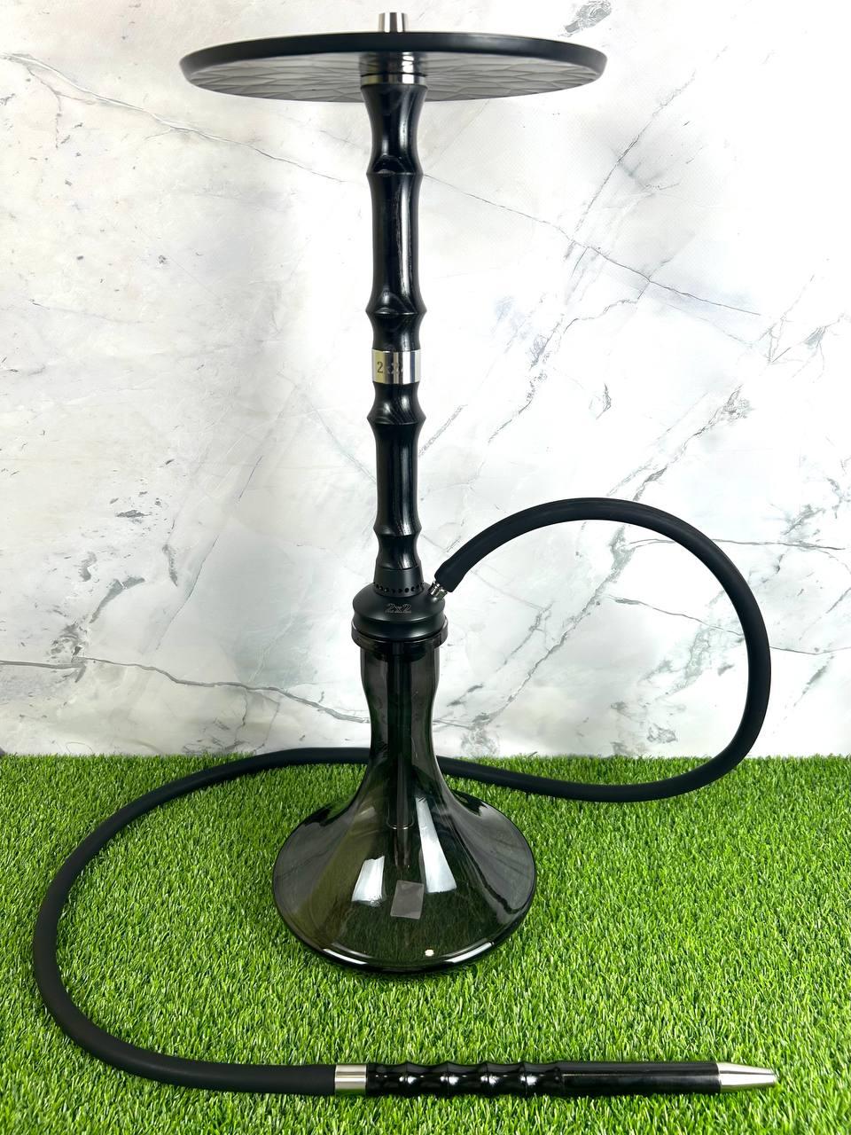 Кальян 2x2 Hookah V1.1 Dark – з нержавіючої сталі з дерев'яним декором з горіха та чорним дизайном