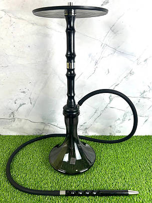 Кальян 2x2 Hookah V1.1 Dark – з нержавіючої сталі з дерев'яним декором з горіха та чорним дизайном, фото 1