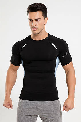 Футболка компресійна чоловіча Net Grey Wings Loku чорний