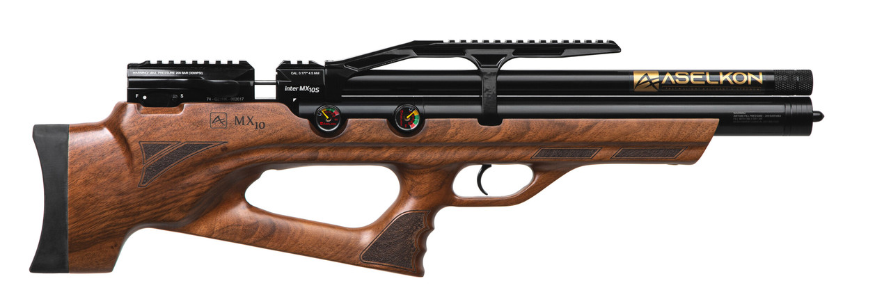 Пневматична редукційна PCP гвинтівка Aselkon MX10-S Wood калібр 4.5 дерево, фото 1