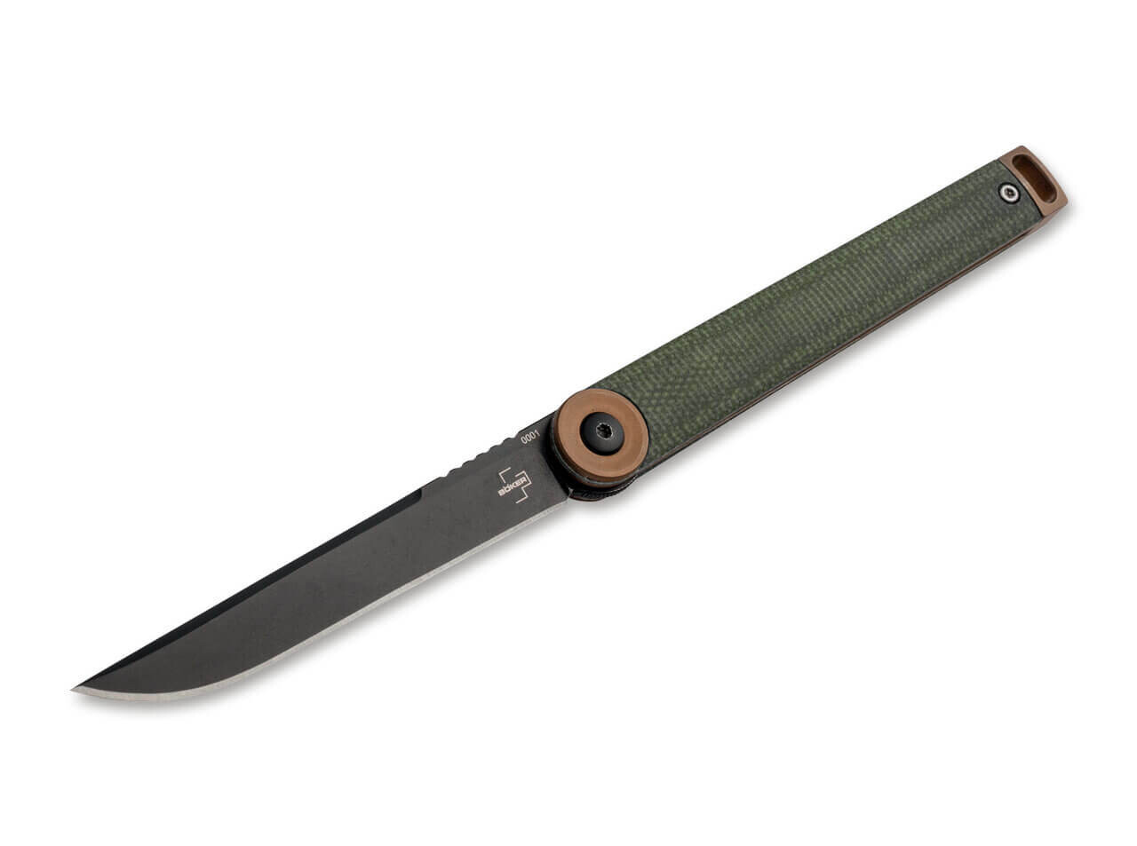 Ніж Boker Plus "Kaizen Green Canvas Micarta", фото 1