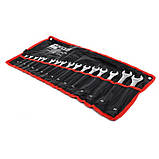 Ключі ріжково-накидні з трещіткою 16шт 6-24 мм Kraft&Dele KD10932 ключі рожково-накидні трещоточні, фото 3