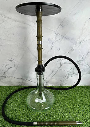 Кальян 2x2 Hookah V1.1 Black+Green – вишуканий кальян із нержавіючої сталі з горіховим декором, фото 1