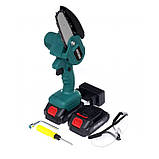 Акумуляторна міні ланцюгова пила 21V 2Ah Kraft&Dele KD10622 акумуляторний гілкоріз riven, фото 3