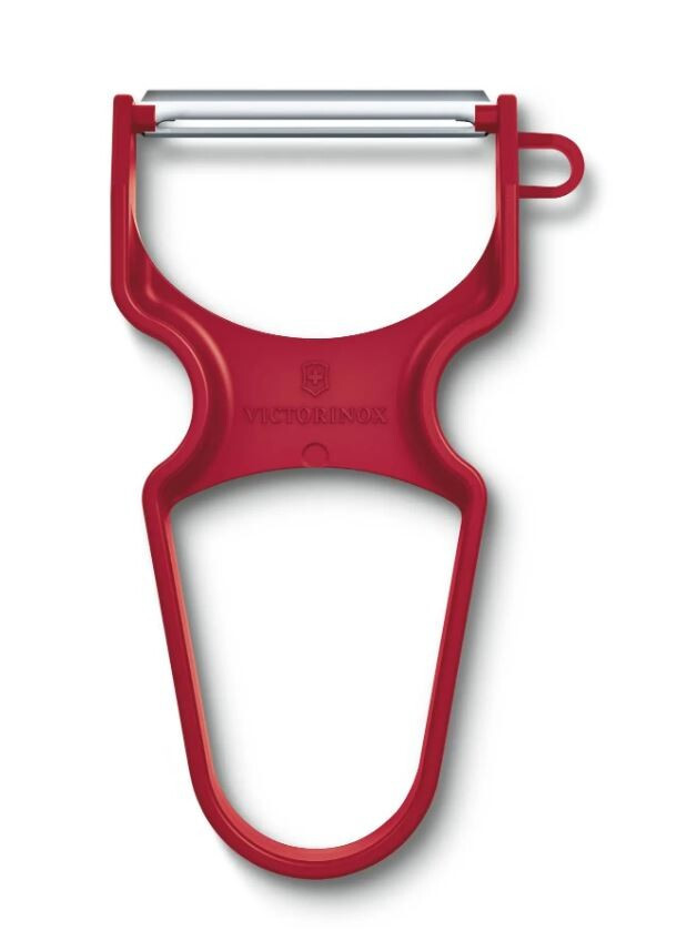 Овочечистка Victorinox RAPID, червона, гладка одностороння РК, фото 1
