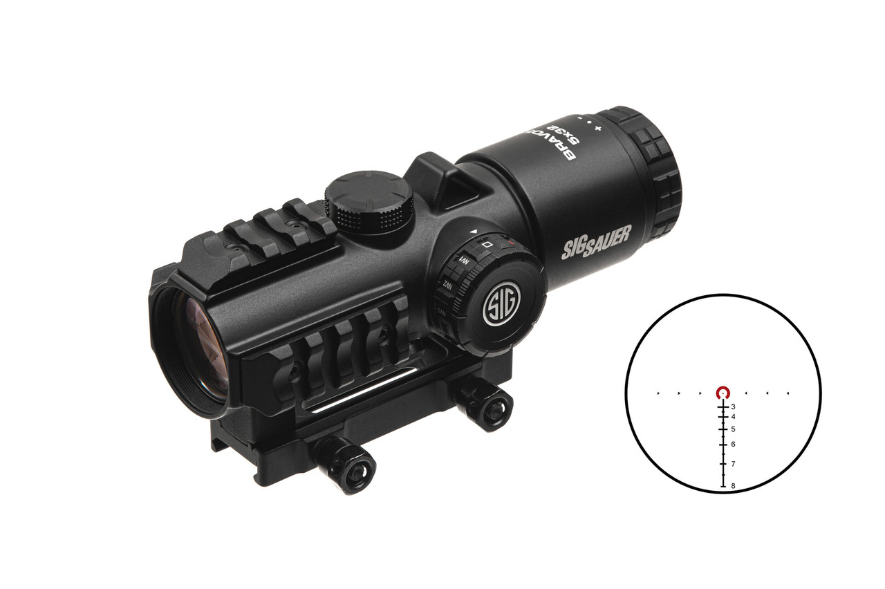 Приціл призматичний Sig Optics BRAVO5 BATTLE SIGHT, 5X32MM HORSESHOE DOT ILLUM RETICLE, фото 1