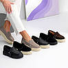 Актуальні чорні замшеві лофери на потовщеній підошві, фото 10