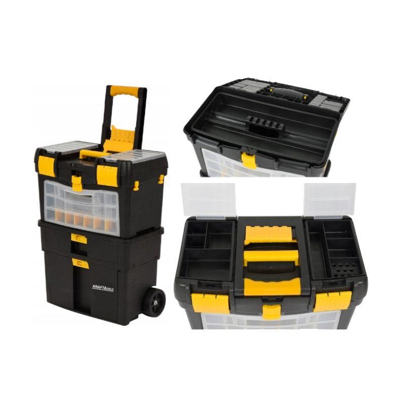 Ящик на колесах для інструментів 74х51х18 см Kraft&Dele KD1075 Ящик з колесами для інструменту, фото 1