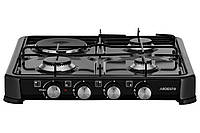 Настільна комбінована плита Ardesto 3 газові + 1 електроконфорка, Плита настільна газова для балона