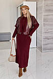 Костюм тепла ангорова сукня та шкіряна жилетка 3037, фото 2