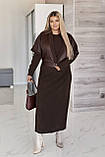 Костюм тепла ангорова сукня та шкіряна жилетка 3037, фото 7