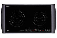 Настільна індукційна плитка Ardesto ICS-B217 2 конфорки 1300 Вт + 1600 Вт, Індукційна плита 2 конфорки Чорна