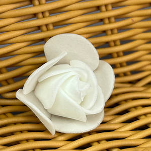 Троянда латексна (фоаміран), бутон 3 см - білий