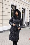 Жіноче стильне чорне пальто ПВ-391 в розмірах 42-52, фото 6