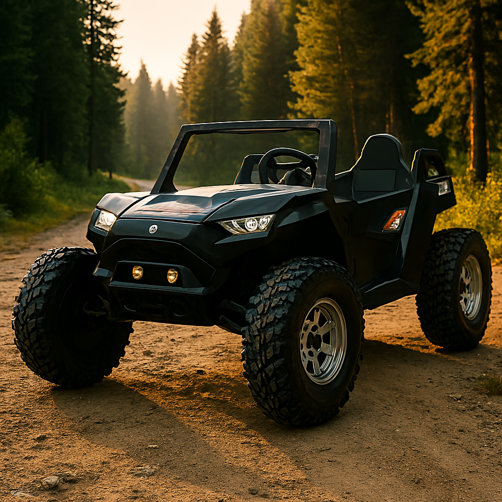 Потужний дитячий електромобіль-джип Bambi M 4170EBLR-2, чорний, 24V, 4WD