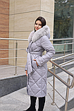 Вишукане зимове жыноче пальто ПВ-391 серый, фото 8