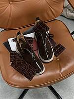 Жіночі замшеві черевики, жіночі челсі коричневі, жіночі черевики демісезонні, натуральні жіночі черевики