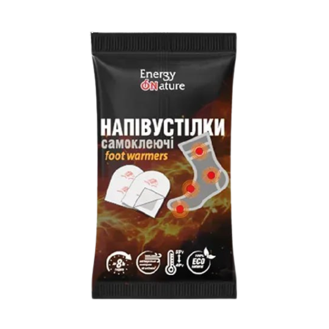 Самоклеюча грілка-напівустілка для ніг (пара) Energy of nature, фото 1