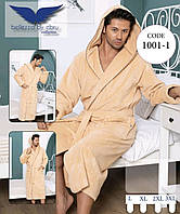 Мужской банный халат с капюшоном бамбуковый Bellezza by Ebru Турция BL-1001-1