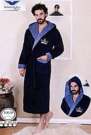 Мужской банный халат с капюшоном бамбуковый Bellezza by Ebru Турция BL-10028