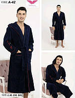 Мужской банный халат с капюшоном бамбуковый Bellezza by Ebru Турция BL-A-42