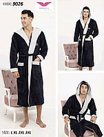 Мужской банный халат с капюшоном бамбуковый Bellezza by Ebru Турция BL-9026
