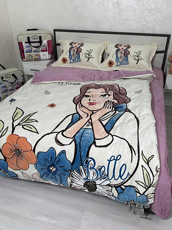 Велюрова постільна білизна Півтоспальний розмір, фото 1