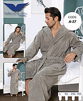 Мужской банный халат с капюшоном бамбуковый Bellezza by Ebru Турция BL-A-17