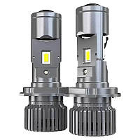 LED-лампи H4 Mini Lens 100 W 16000 Lm 6000 K Canbus світлодіодні автолампи ближнє/дальнє світло