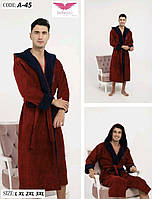 Мужской банный халат с капюшоном бамбуковый Bellezza by Ebru Турция BL-A-45