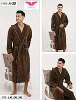Мужской банный халат с капюшоном бамбуковый Bellezza by Ebru Турция BL-A-38