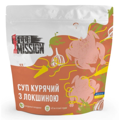 Їжа швидкого приготування Food Mission Суп курячий з локшиною 30 г (fm.30375)