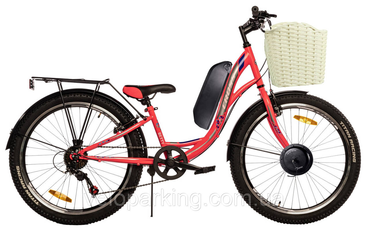 Електровелосипед алюмінієвий 26 Betty 350W, 36V10AH, 15A мотор MXUS міський швидкісний жіночий