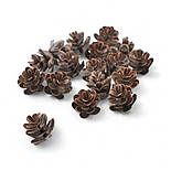 Штучні шишки 4×5 см для декору, флористики та вінків (комплект) по 5 шт, фото 2