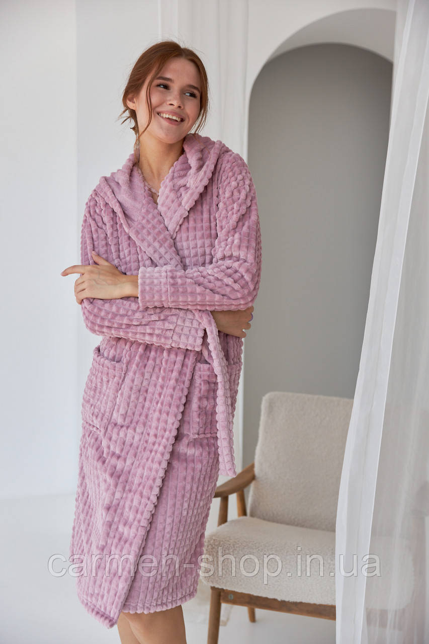 Халат жіночий довгий із плюшу 0227/1 Barwa Garments, фото 1