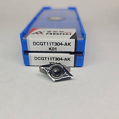 DCGT11T304-AK K01 PROSPECT (Кольоровий метал) Твердосплавна пластина