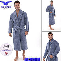 Мужской банный халат с шалевым воротом бамбуковый Bellezza by Ebru Турция BL-A-48