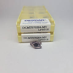 DCMT070204-MV LF6018 DESKAR (Сталь, Нержавіюча сталь) Твердосплавна пластина