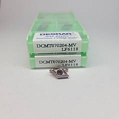 DCMT070204-MV LF6118 DESKAR (Сталь, Нержавіюча сталь) Твердосплавна пластина