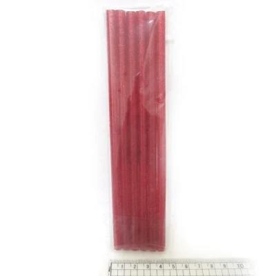 Клей для термопістолета з глітером "JO" /0252-RD/ ЧЕРВОНИЙ, d=0,7см, L=18см, 6шт., (1/480), фото 1