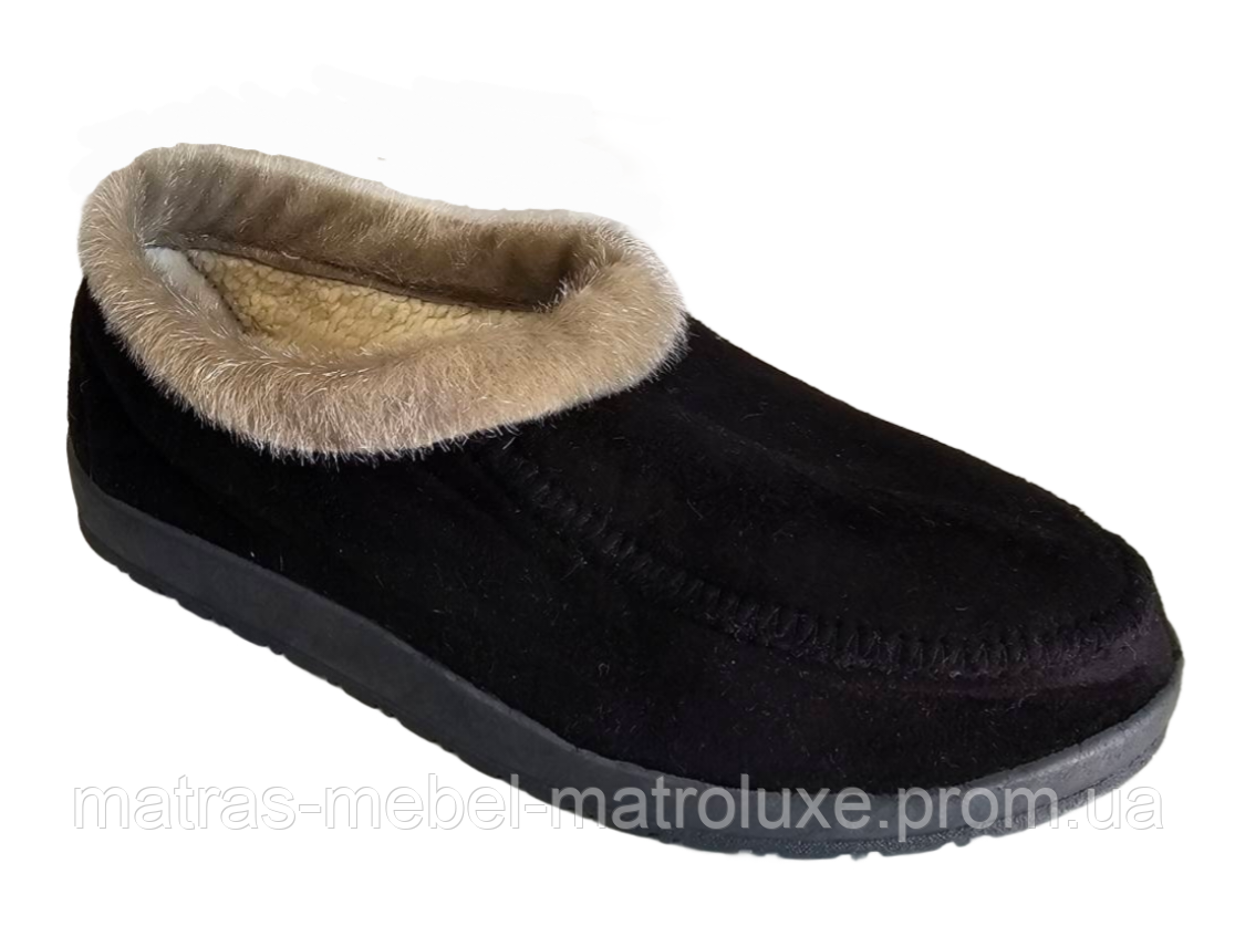 Капці теплі жіночі АСА чорний (5 пар 37-41)