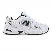 New Balance 530 White Black Logo v2