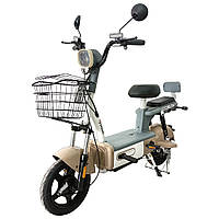Велосипед з електромотором SPARK VOLT 14" 48V/400W/12Ah — Бежевый