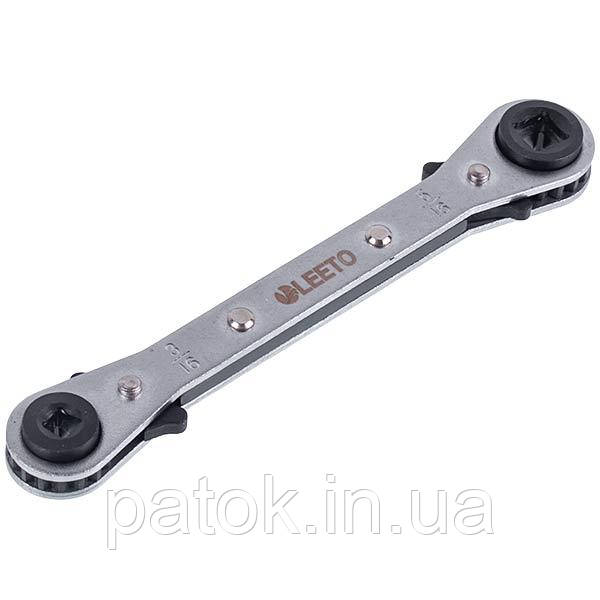 Ключ холодильний храповий LEETO LRT-301 (1/4” 3/16” 5/16” 3/8”)