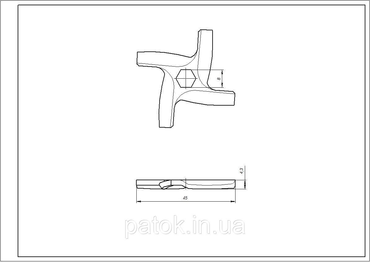 Ніж (різак) для м'ясорубки круглий Moulinex SS-192595