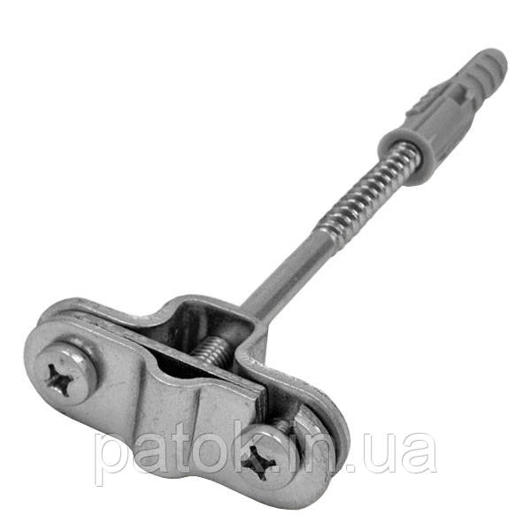 Тримач дроту з дюбелем 100mm сталевий гальванічно оцинкований 02/8/10 OC