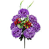 Штучні квіти букет хризантеми з калиною, 56см, фото 5